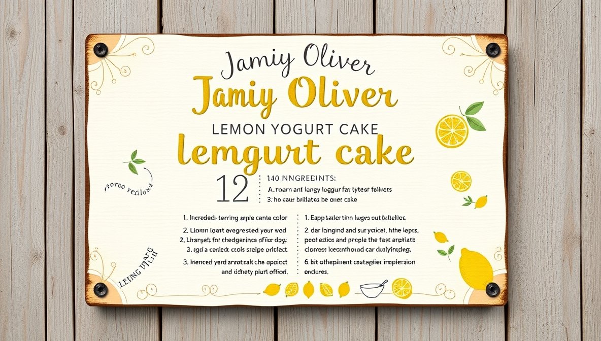 jamie oliver lemon yogurt cake recipe
